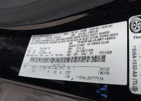 2018 Ford Fiesta Se from USA, damaged, VIN 3FADP4EJ0JM114803